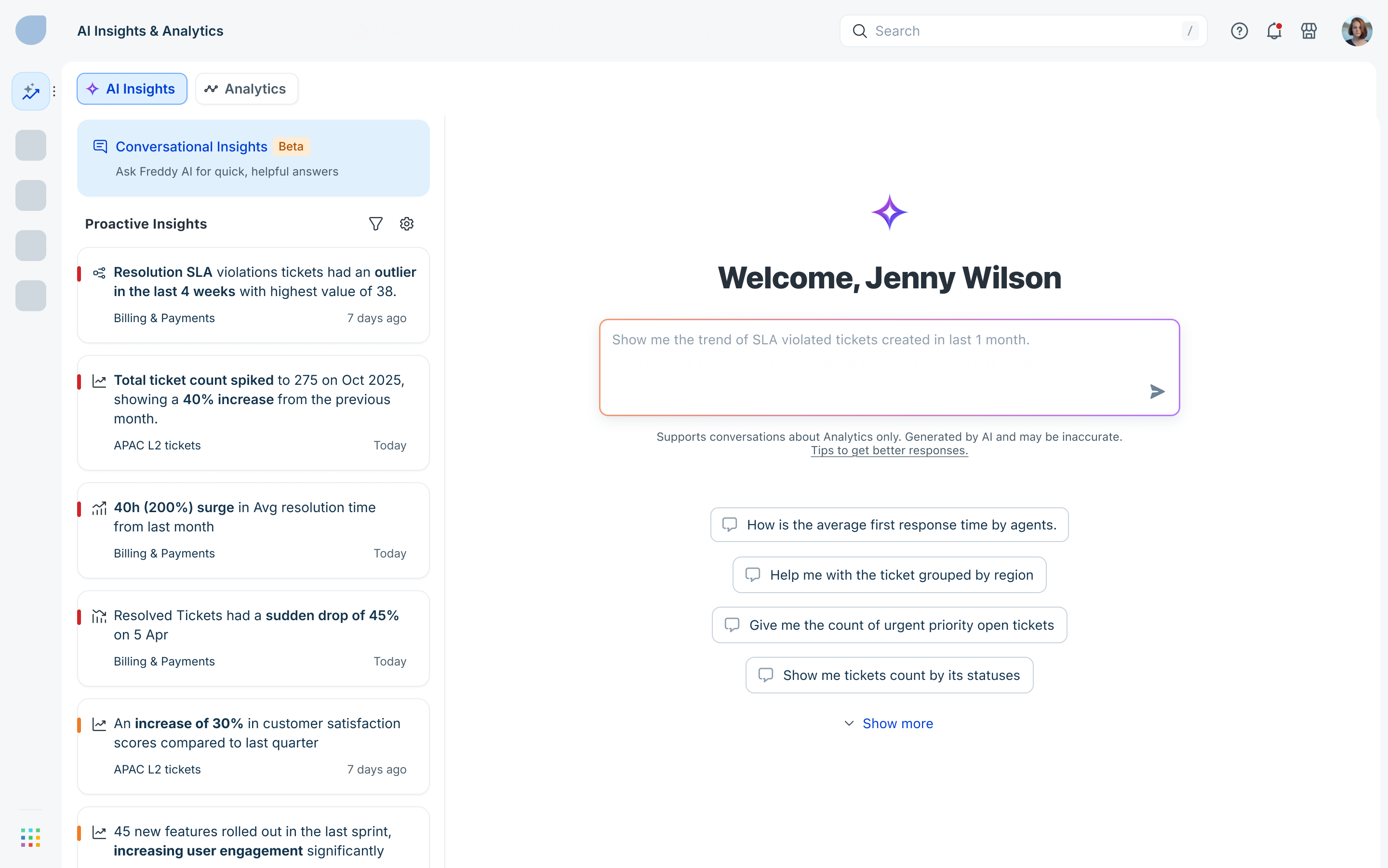 AI Insights root cause analysis